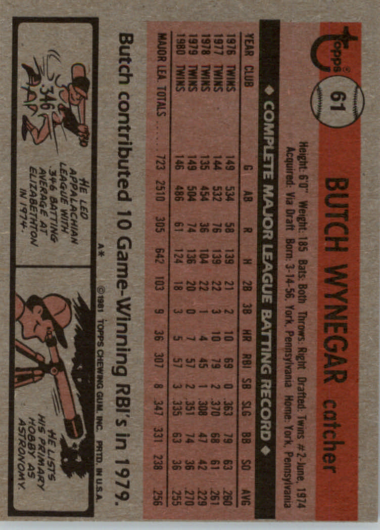 1981 Topps Baseball base set #1-200 (you pick, complete your set)!