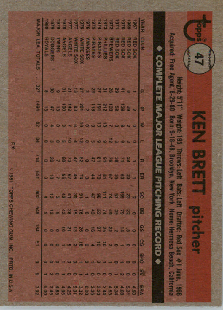 1981 Topps Baseball base set #1-200 (you pick, complete your set)!