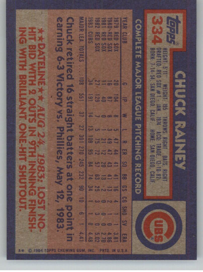 1984 Topps Baseball base set #201-400 (you pick, complete your set!)