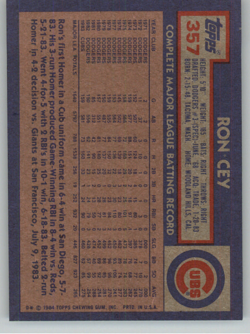 1984 Topps Baseball base set #201-400 (you pick, complete your set!)