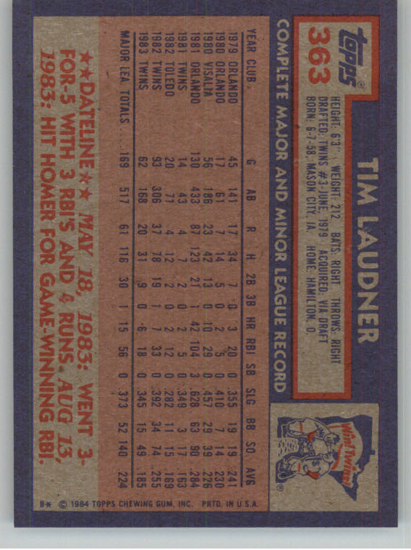 1984 Topps Baseball base set #201-400 (you pick, complete your set!)