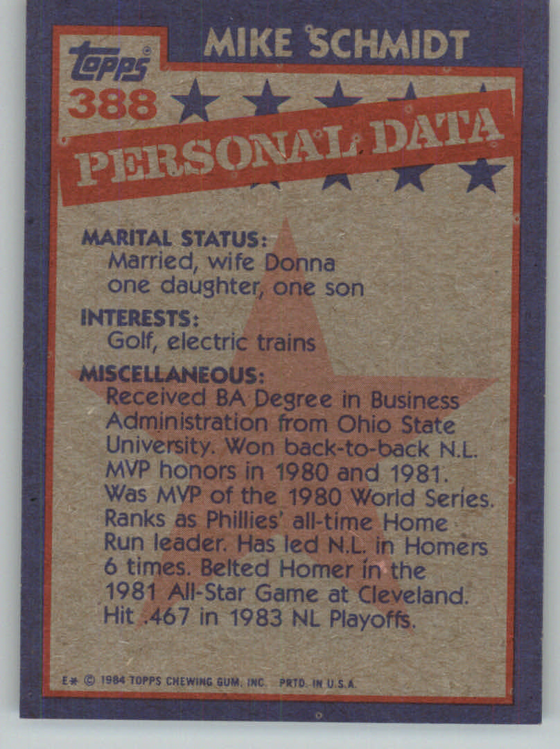 1984 Topps Baseball base set #201-400 (you pick, complete your set!)