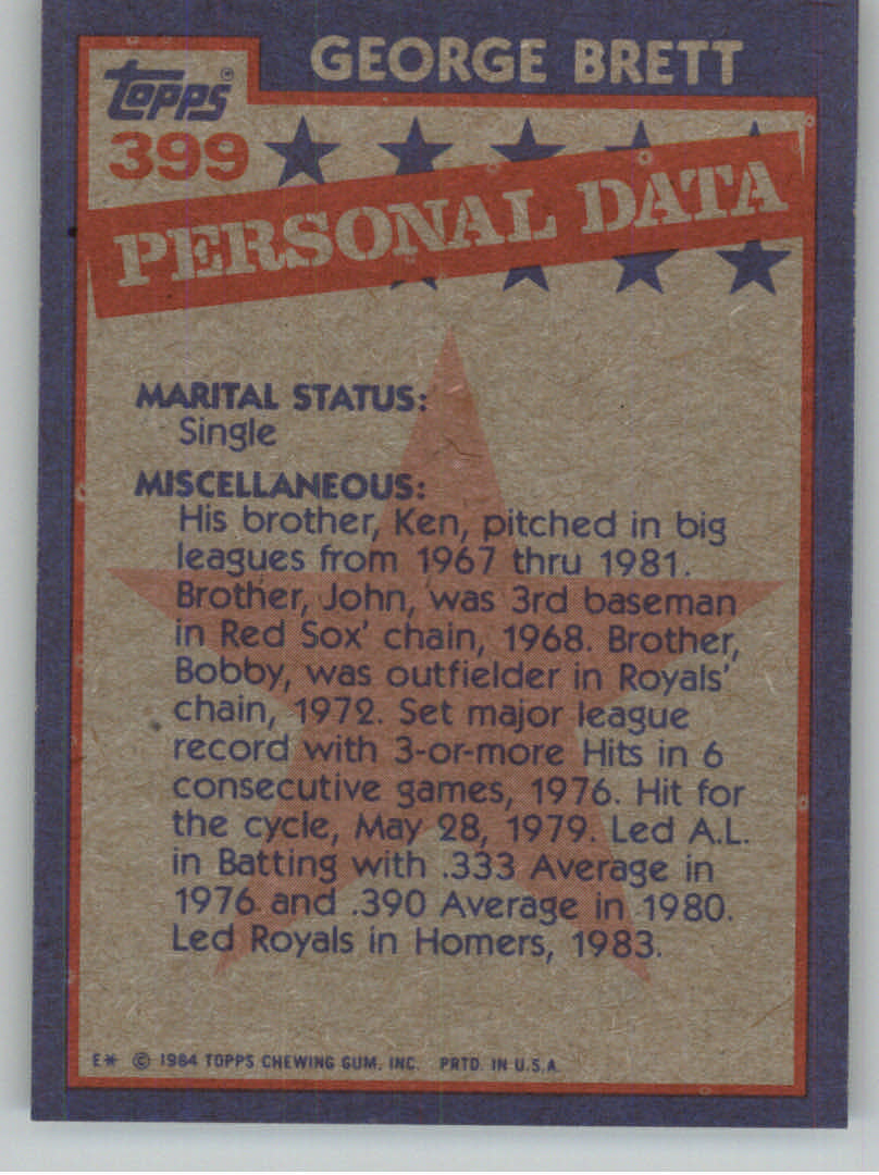 1984 Topps Baseball base set #201-400 (you pick, complete your set!)